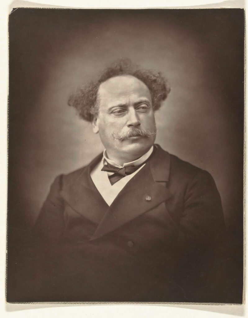 Photo d'époque du célèbre romancier Alexandre Dumas.