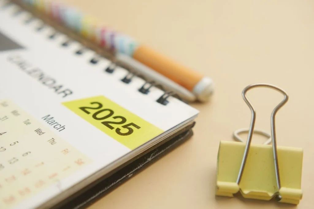 Image du calendrier du mois d mars 2025.