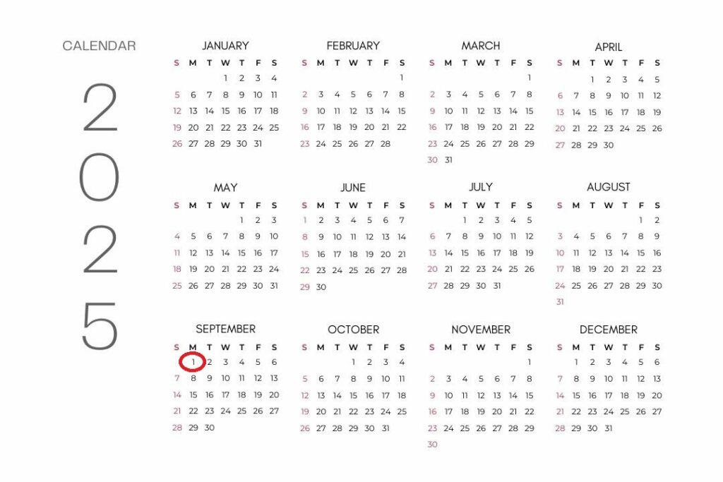 Voici un calendrier de l'année 2025 pour ne rien manquer des dates de l'année scolaire !